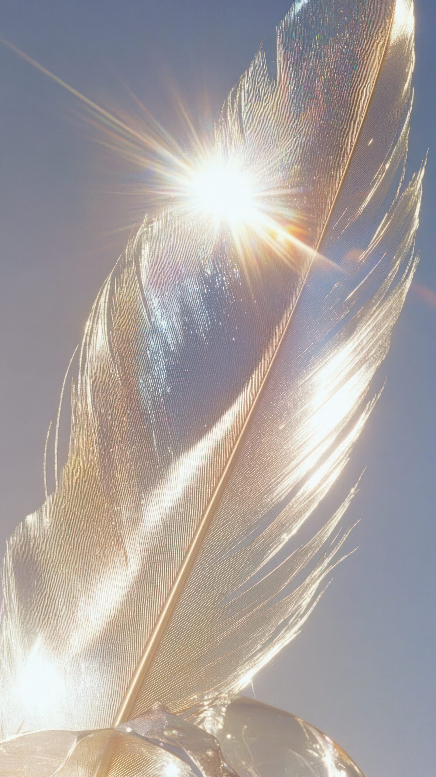 Aesthetic feather nature reflection outdoors.